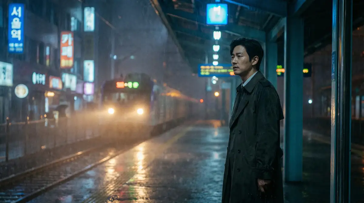韩国伦理电影经典场景 - 雨夜车站，迷夜少女 馆藏影像